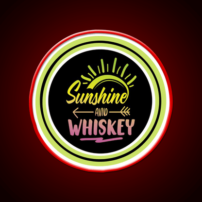 Sunshine And Whiskey Drink Bar Led Neon Sign Rgb Color - Shineneon