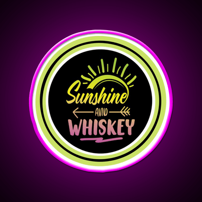 Sunshine And Whiskey Drink Bar Led Neon Sign Rgb Color - Shineneon