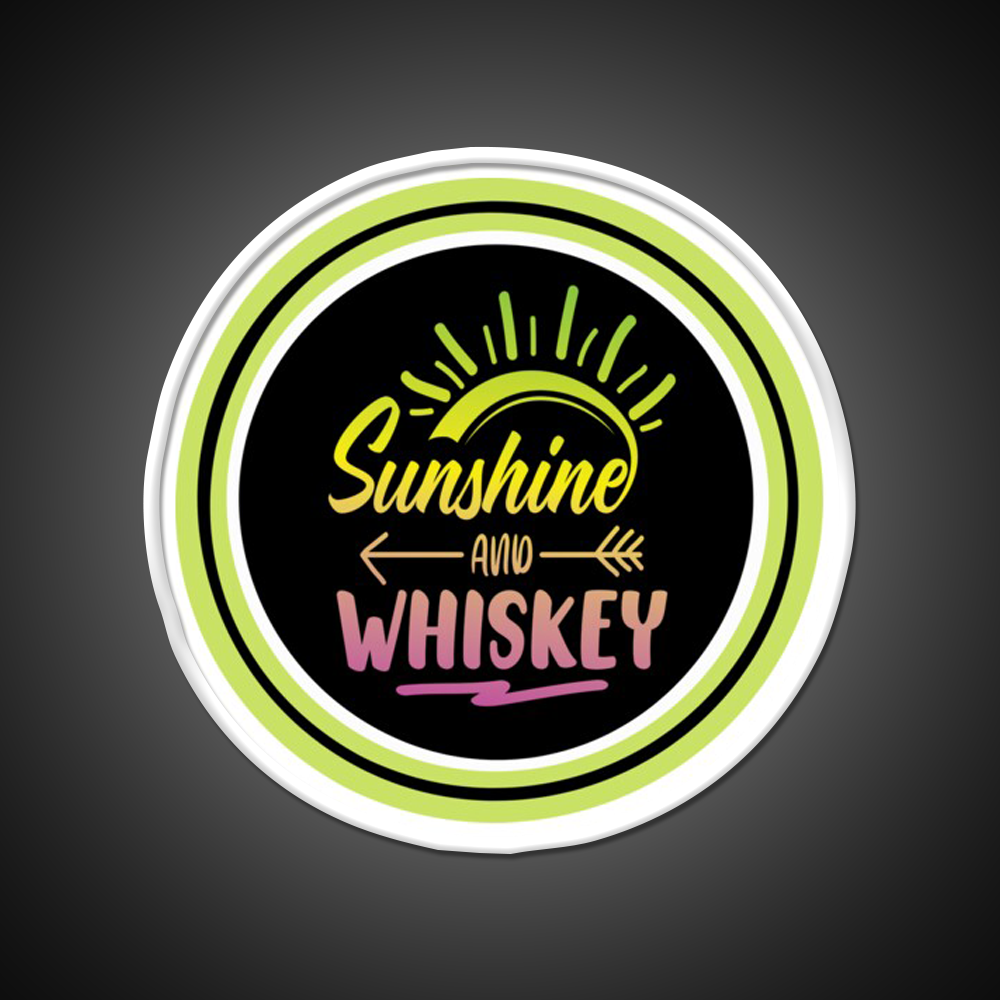 Sunshine And Whiskey Drink Bar Led Neon Sign Rgb Color