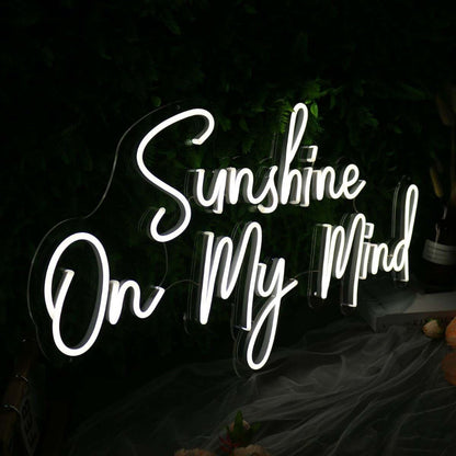 Sunshine On My Mind White Led Neon Sign - Shineneon