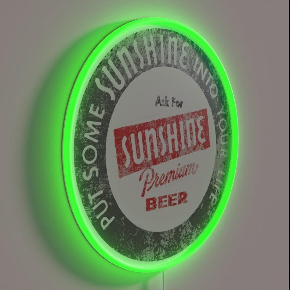 Sunshine Premium Beer Rgb Led Neon Sign - Shineneon