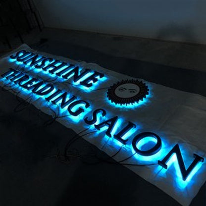 Sunshine Threading Salon 3D Backlit Channel Letters Led Light Sign