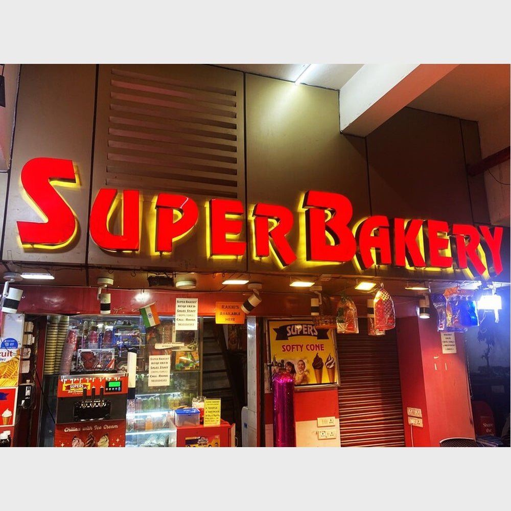 Super Bakery 3D Frontlit And Backlit Channel Letter Led Light Sign - Shineneon