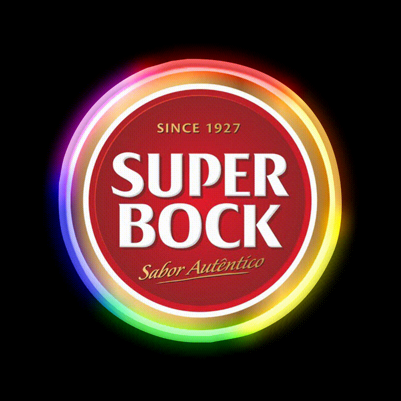 Super Bock Beer Bar Decor Led Neon Sign Rgb Color - LED neon sign close-up detail