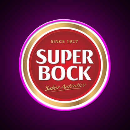 Super Bock Beer Bar Decor Led Neon Sign Rgb Color - Neon sign mounted on wall in room
