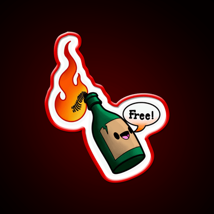 Super Cute Kawaii Molotov Cocktail Bar Decor Led Neon Sign Rgb Color - Shineneon