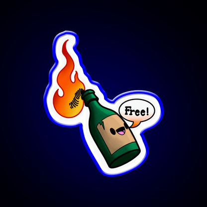 Super Cute Kawaii Molotov Cocktail Bar Decor Led Neon Sign Rgb Color - Shineneon