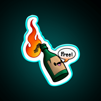 Super Cute Kawaii Molotov Cocktail Bar Decor Led Neon Sign Rgb Color - Shineneon