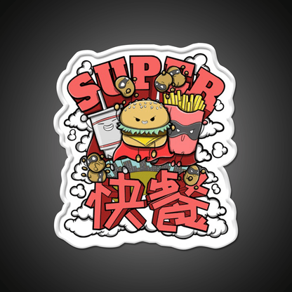 Super Fast Food Led Neon Sign For Burger Place Rgb Color - Shineneon