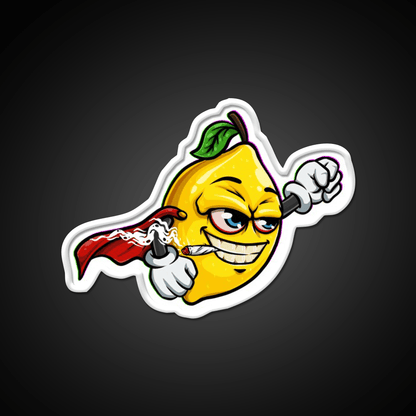 Super Lemon Fruit Joint Hemp Inspired Green Leaf Led Neon Sign Rgb Color - Shineneon