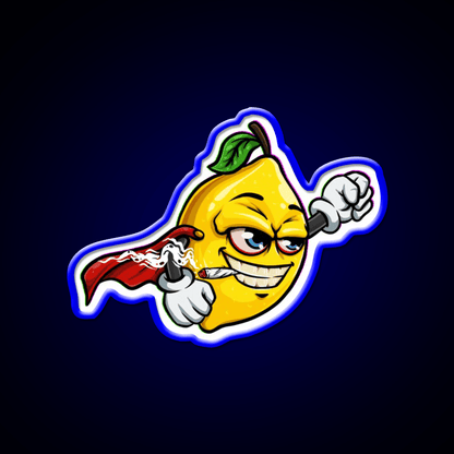 Super Lemon Fruit Joint Hemp Inspired Green Leaf Led Neon Sign Rgb Color - Shineneon