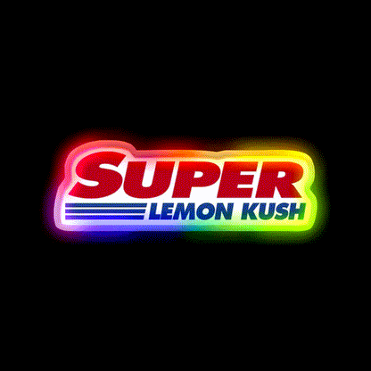 Super Lemon Kush Hemp Inspired Green Leaf Led Neon Sign Rgb Color