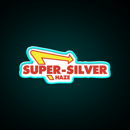 Super Silver Haze Hemp Inspired Green Leaf Led Neon Sign Rgb Color - Size and dimension reference
