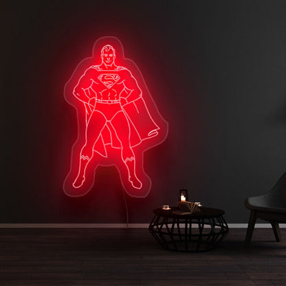 Superman Classic Pose Led Neon Sign - Shineneon