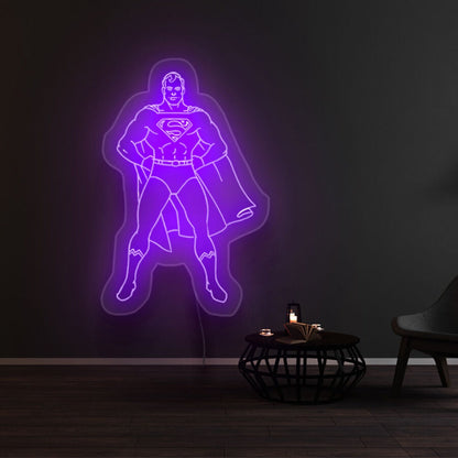 Superman Classic Pose Led Neon Sign - Shineneon