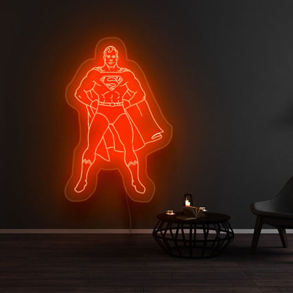 Superman Classic Pose Led Neon Sign - Shineneon