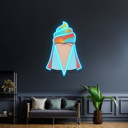 Superman Ice Cream Neon Sign Artwork For Wall Art