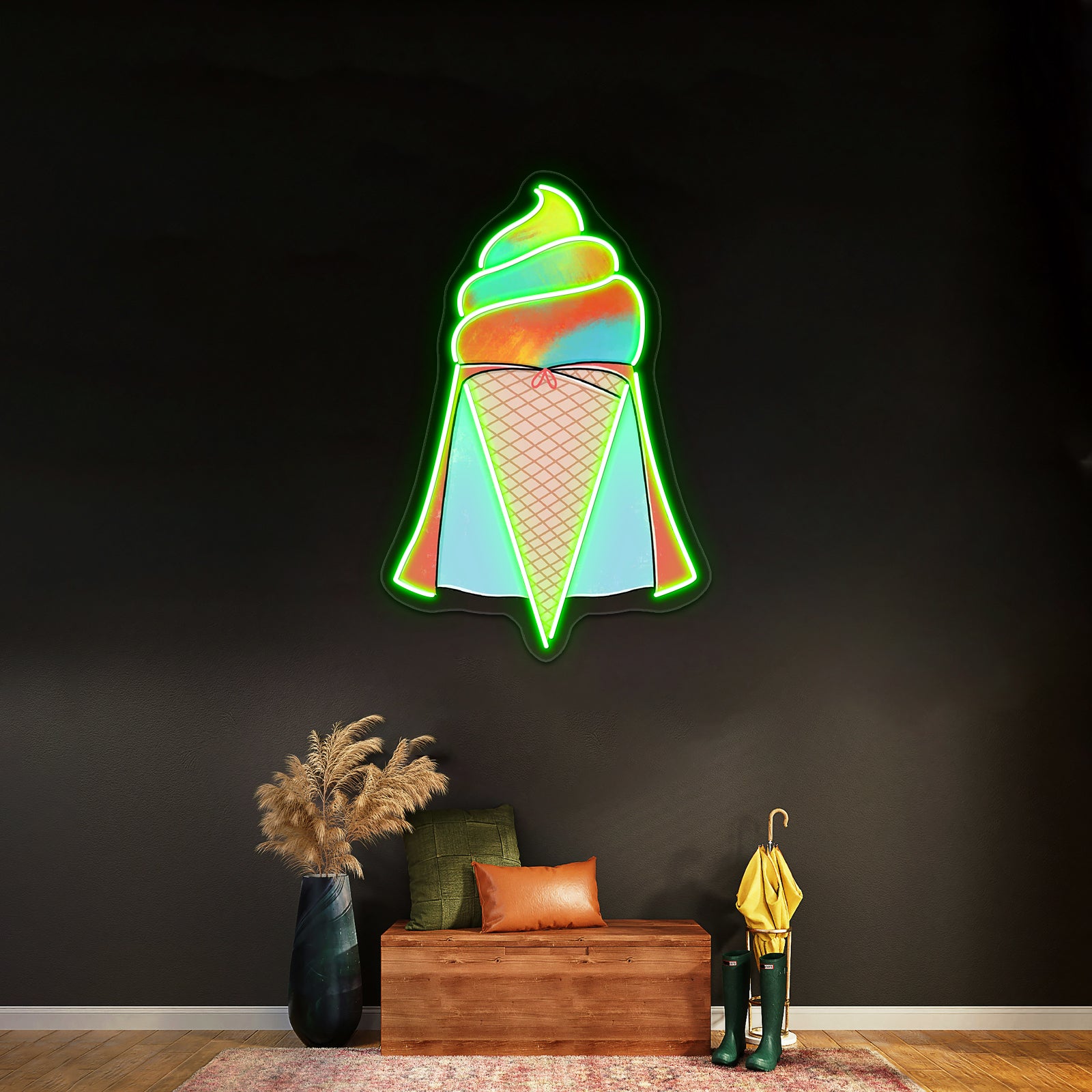 Superman Ice Cream Neon Sign Artwork For Wall Art | Shineneon