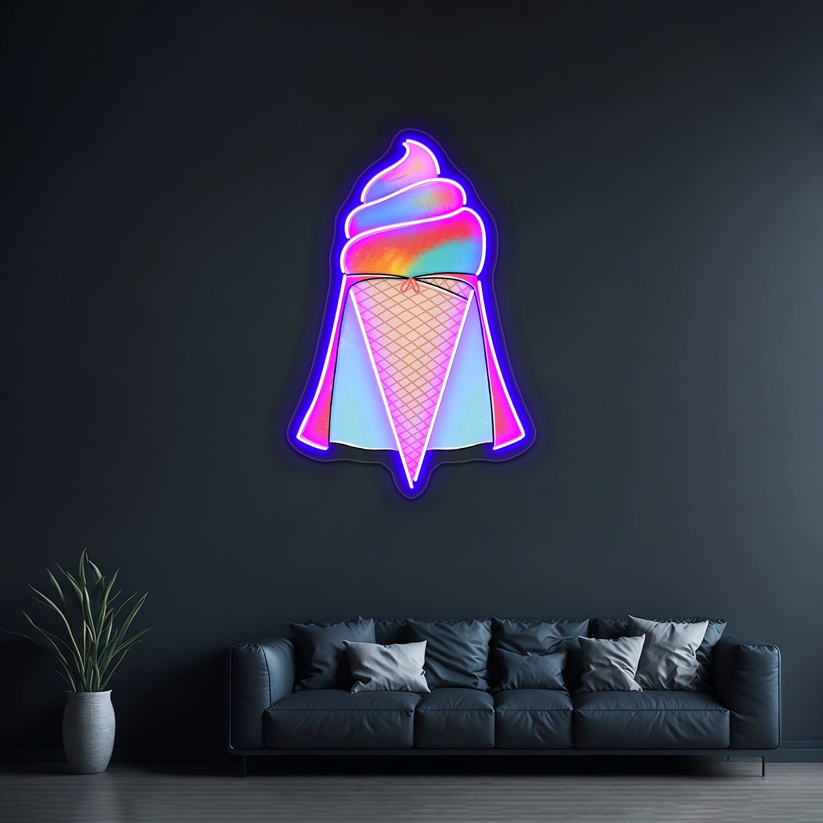 Superman Ice Cream Neon Sign Artwork For Wall Art | Shineneon