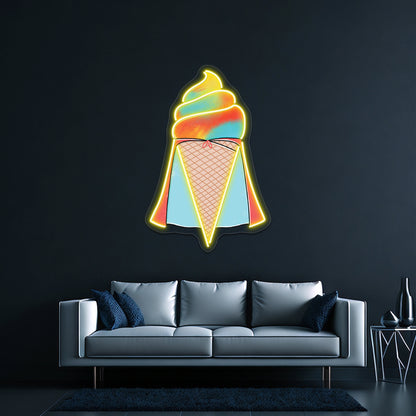 Superman Ice Cream Neon Sign Artwork For Wall Art