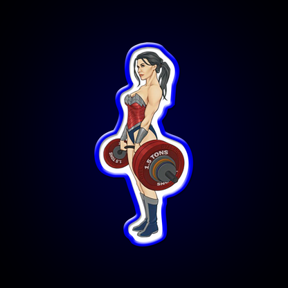 Superwoman Lifter Bodybuilder Female Are Strong Gym Fitness Led Neon Sign Rgb Color