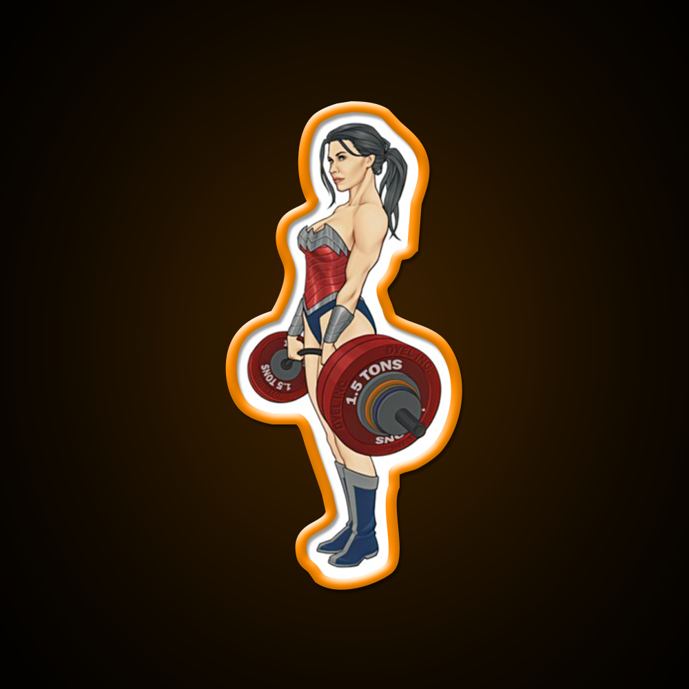 Superwoman Lifter Bodybuilder Female Are Strong Gym Fitness Led Neon Sign Rgb Color