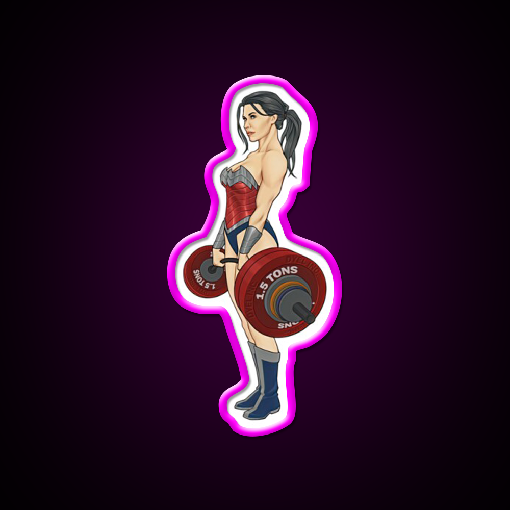 Superwoman Lifter Bodybuilder Female Are Strong Gym Fitness Led Neon Sign Rgb Color