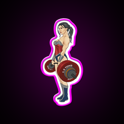 Superwoman Lifter Bodybuilder Female Are Strong Gym Fitness Led Neon Sign Rgb Color