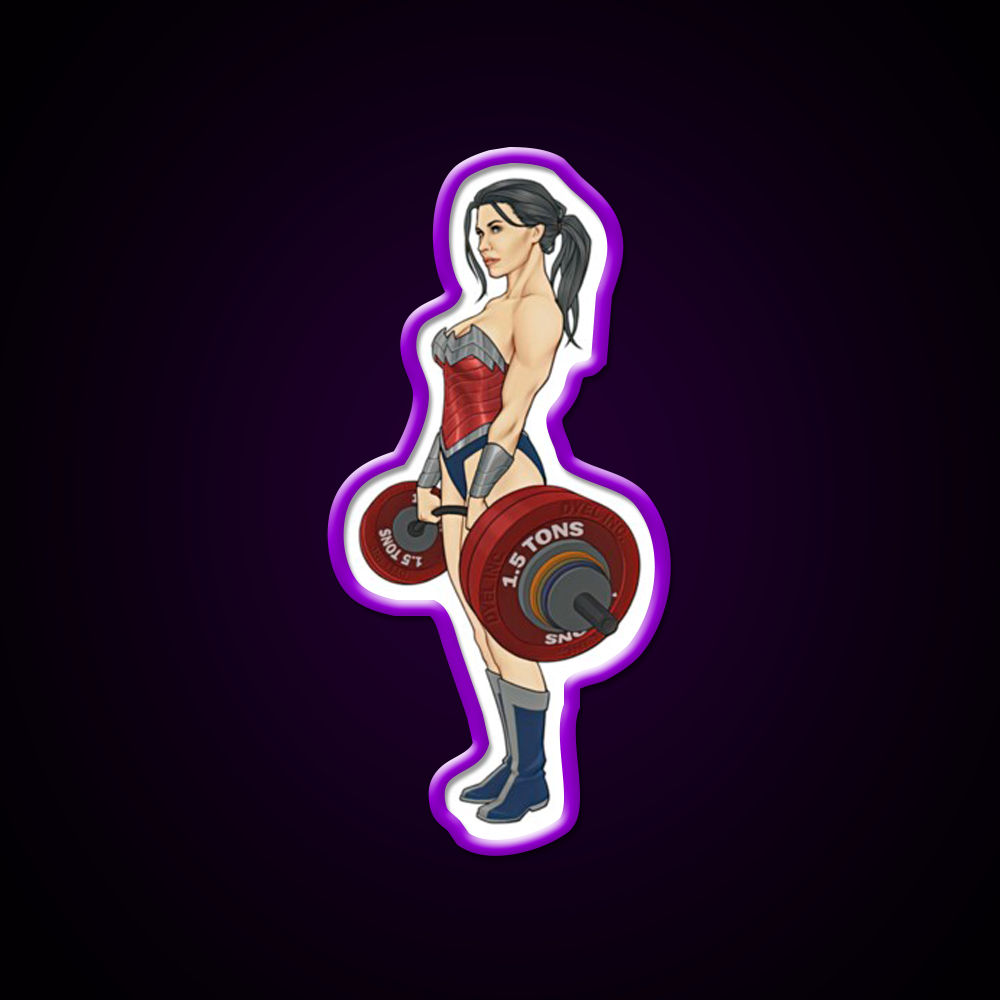 Superwoman Lifter Bodybuilder Female Are Strong Gym Fitness Led Neon Sign Rgb Color