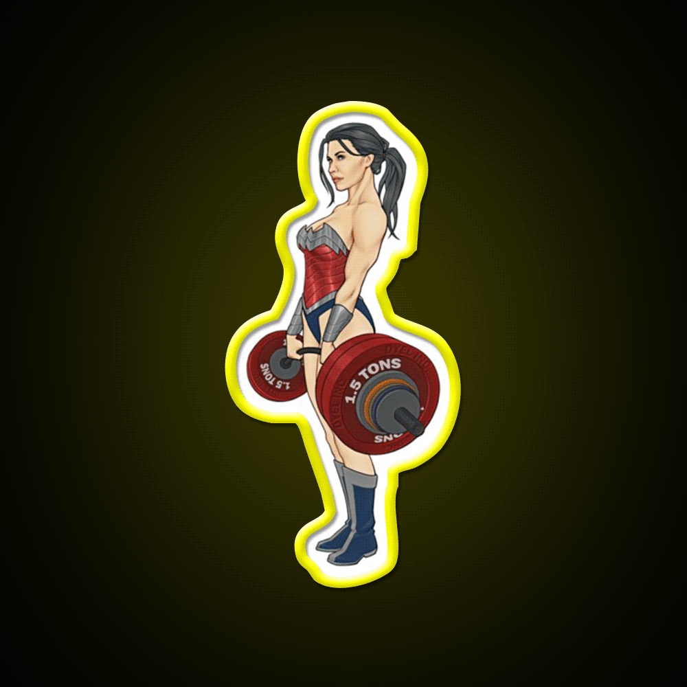 Superwoman Lifter Bodybuilder Female Are Strong Gym Fitness Led Neon Sign Rgb Color