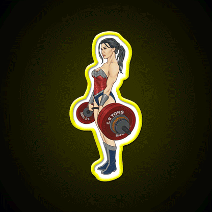 Superwoman Lifter Bodybuilder Female Are Strong Gym Fitness Led Neon Sign Rgb Color