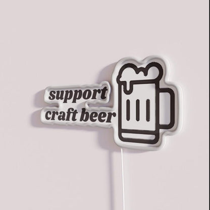 Support Craft Beer Rgb Led Neon Sign - Shineneon