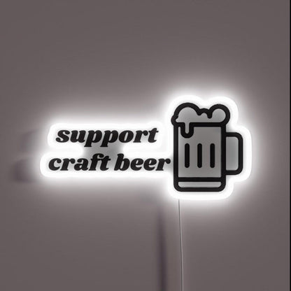 Support Craft Beer Rgb Led Neon Sign - Shineneon