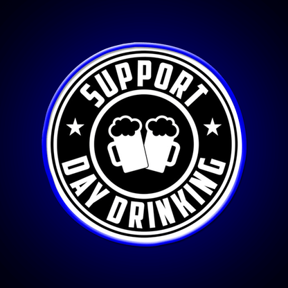 Support Day Drinking Funny Drunk Weekend Vibe Party Drink Tequila Led Neon Sign Rgb Color - Shineneon