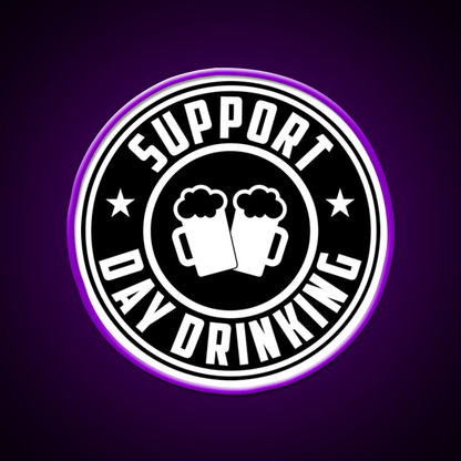 Support Day Drinking Funny Drunk Weekend Vibe Party Drink Tequila Led Neon Sign Rgb Color - Shineneon