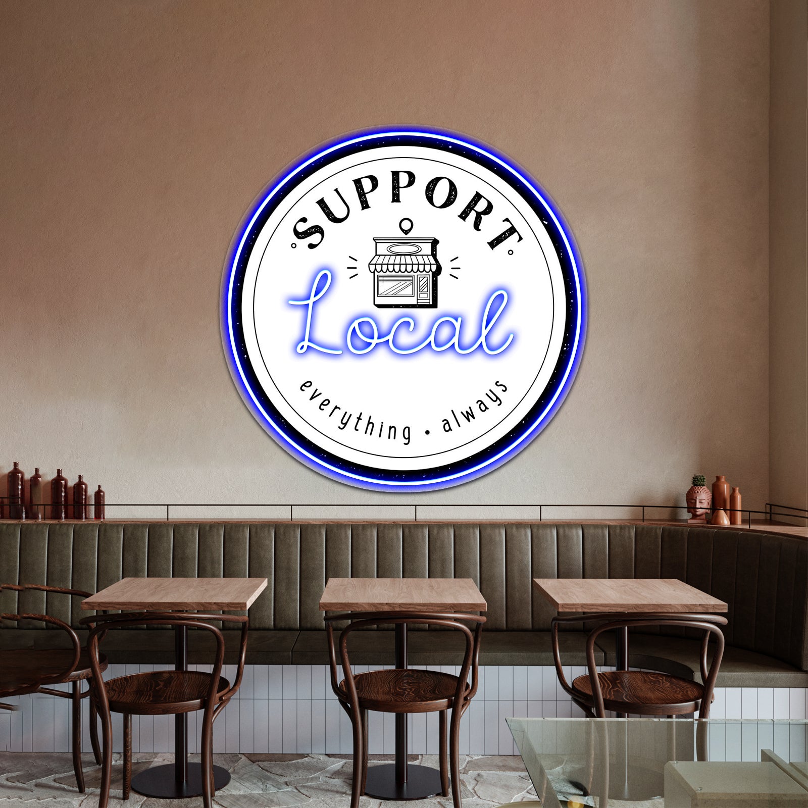 Support Local Everything Always Neon Sign Artwork For Neon Sign Artwork | Shineneon