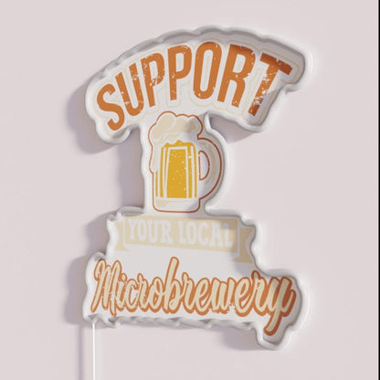 Support Microbrewery Pub Beer Ipa Ale Liquor Drinking Led Neon Sign - Shineneon