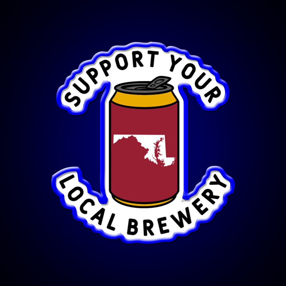 Support Your Local Brewery Maryland Beer Bar Decor Led Neon Sign Rgb Color - LED neon sign view 5