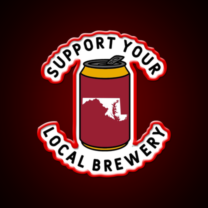 Support Your Local Brewery Maryland Beer Bar Decor Led Neon Sign Rgb Color - LED neon sign view 10