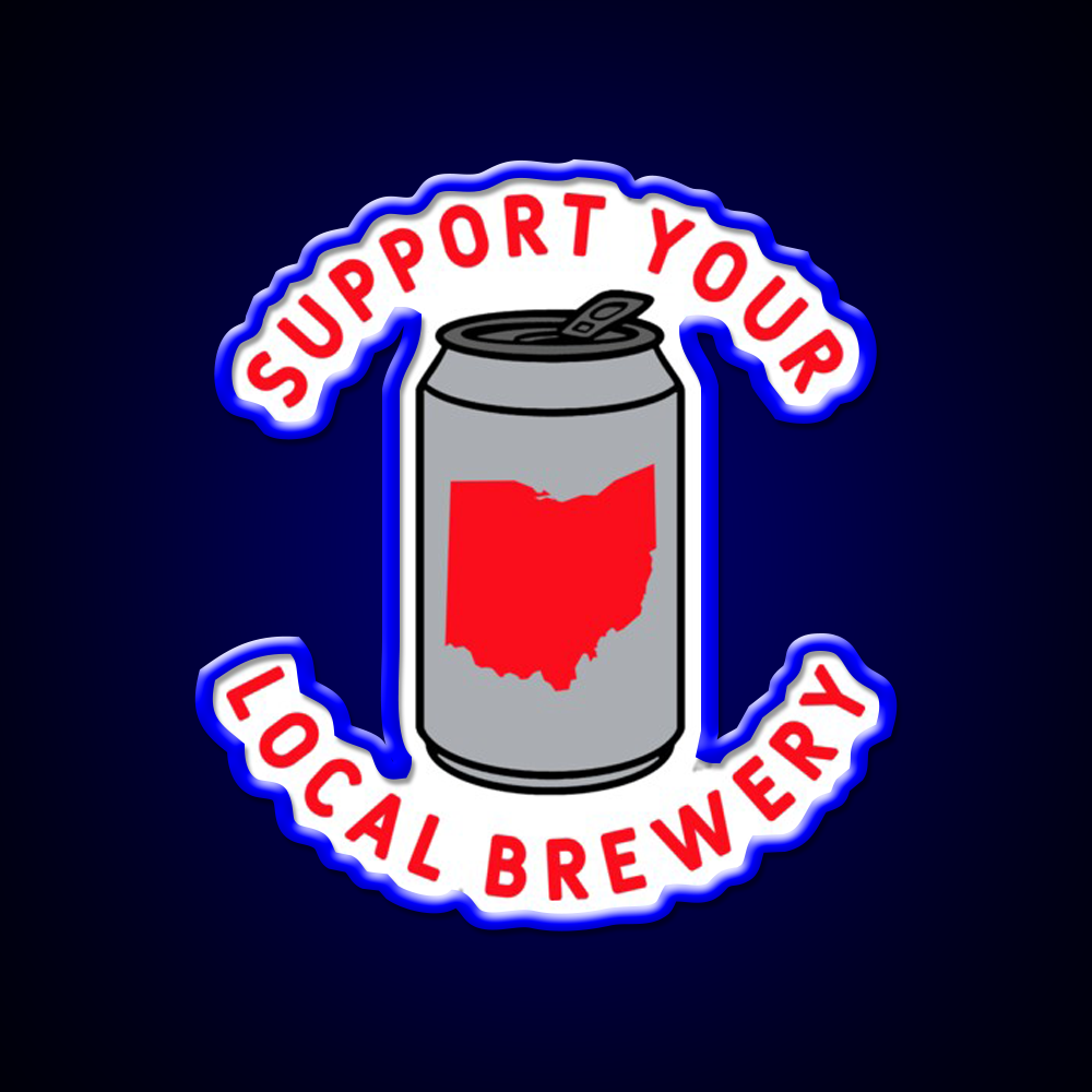 Support Your Local Brewery Ohio Beer Bar Decor Led Neon Sign Rgb Color - LED neon sign view 5