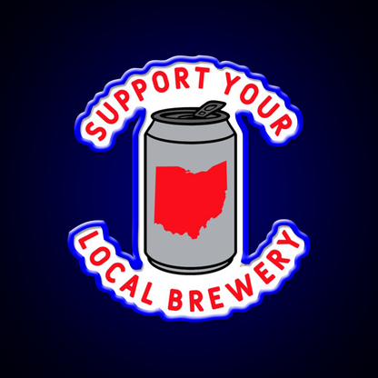 Support Your Local Brewery Ohio Beer Bar Decor Led Neon Sign Rgb Color - LED neon sign view 5