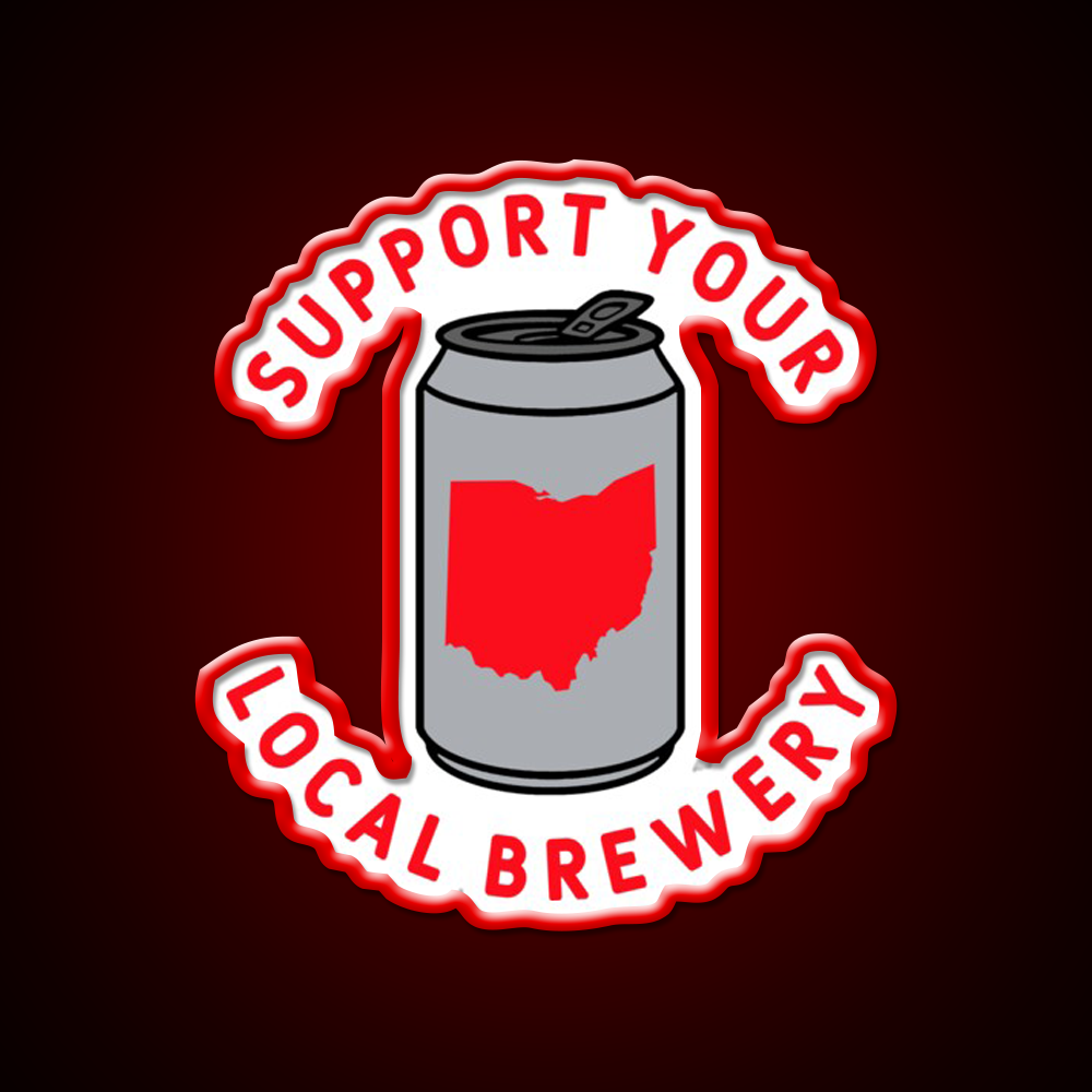 Support Your Local Brewery Ohio Beer Bar Decor Led Neon Sign Rgb Color - LED neon sign view 10