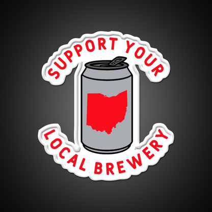 Support Your Local Brewery Ohio Beer Bar Decor Led Neon Sign Rgb Color - LED neon sign view 11