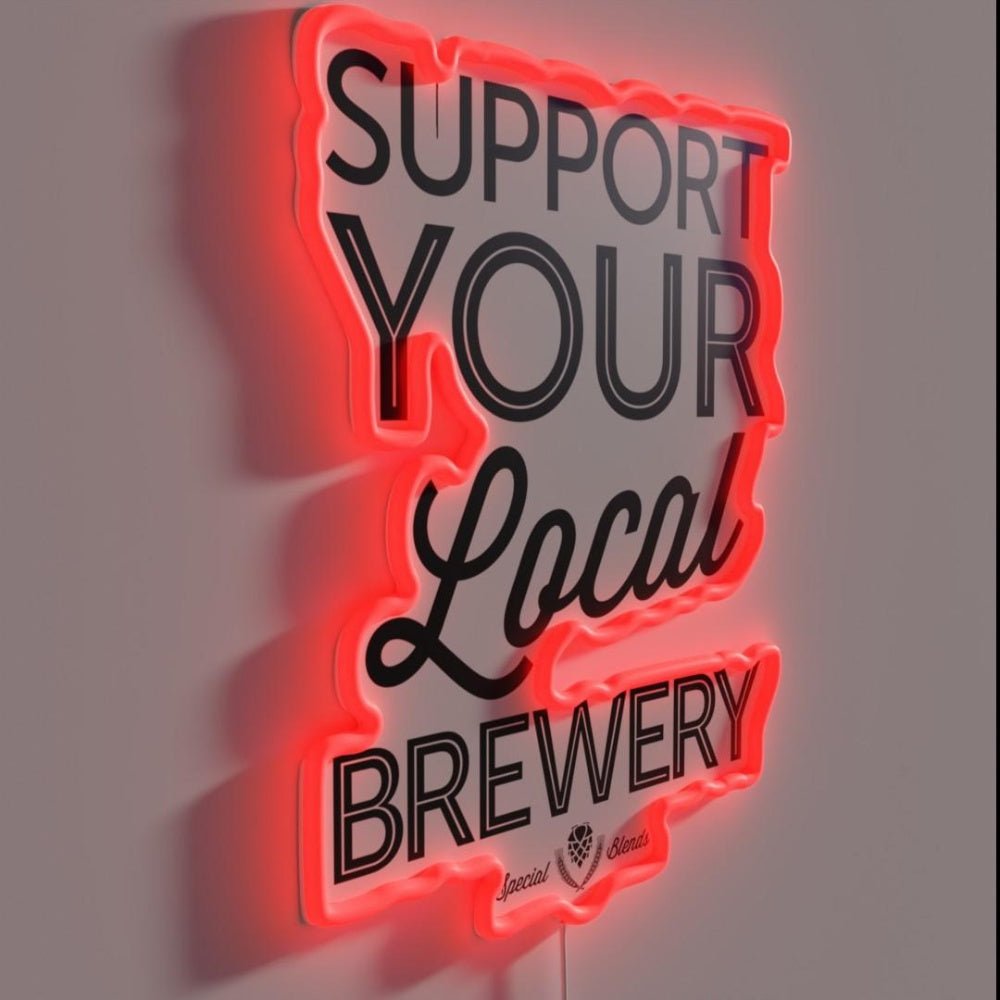 Support Your Local Brewery Rgb Led Neon Sign - Shineneon