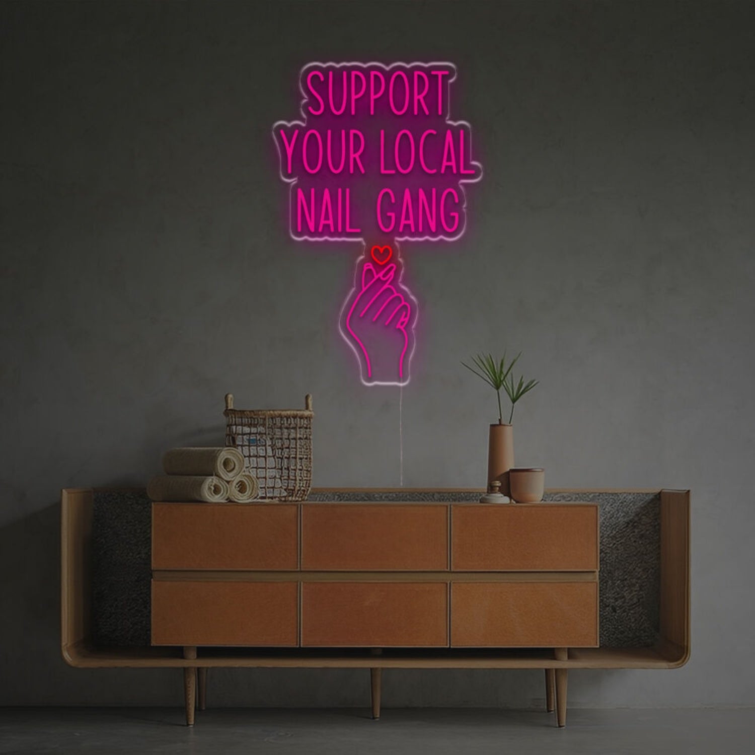 Support Your Local Nail Gang Led Neon Sign | Shineneon