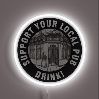 Support Your Local Pub Rgb Led Neon Sign - Shineneon