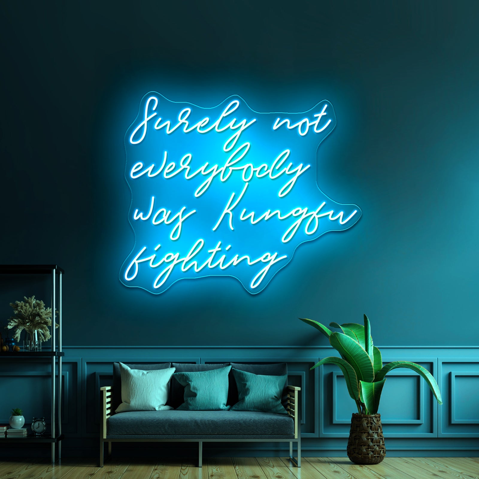 Surely Not Everybody Was Kung Fu Fighting Neon Sign Artwork For Large Neon Signs | Shineneon