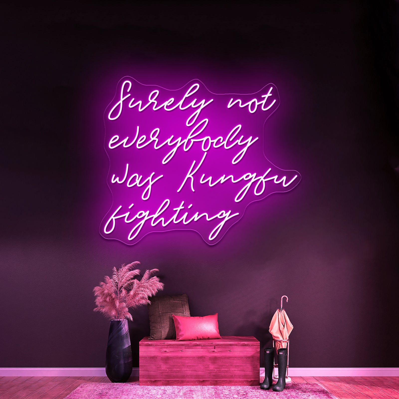 Surely Not Everybody Was Kung Fu Fighting Neon Sign Artwork For Large Neon Signs | Shineneon