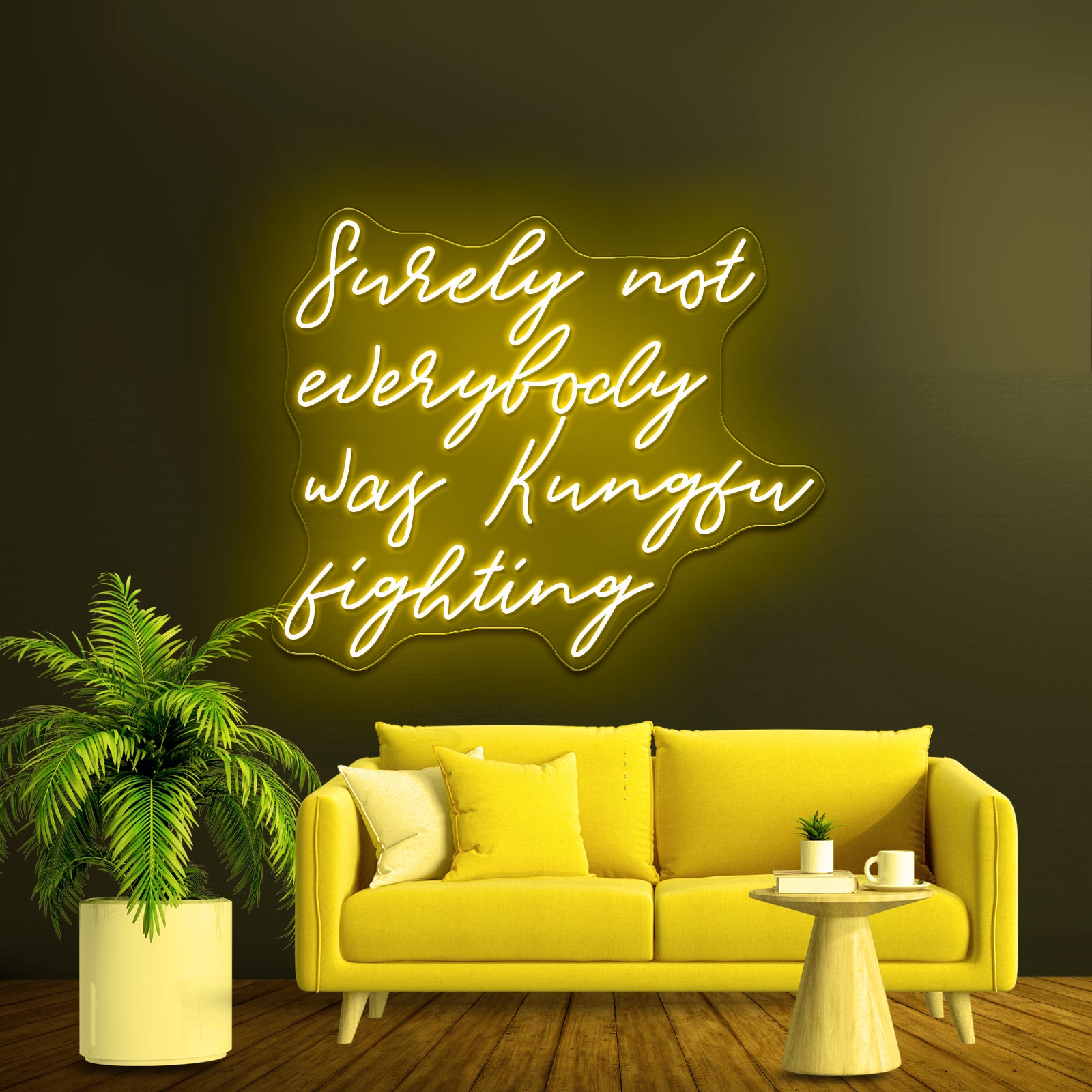 Surely Not Everybody Was Kung Fu Fighting Neon Sign Artwork For Large Neon Signs | Shineneon