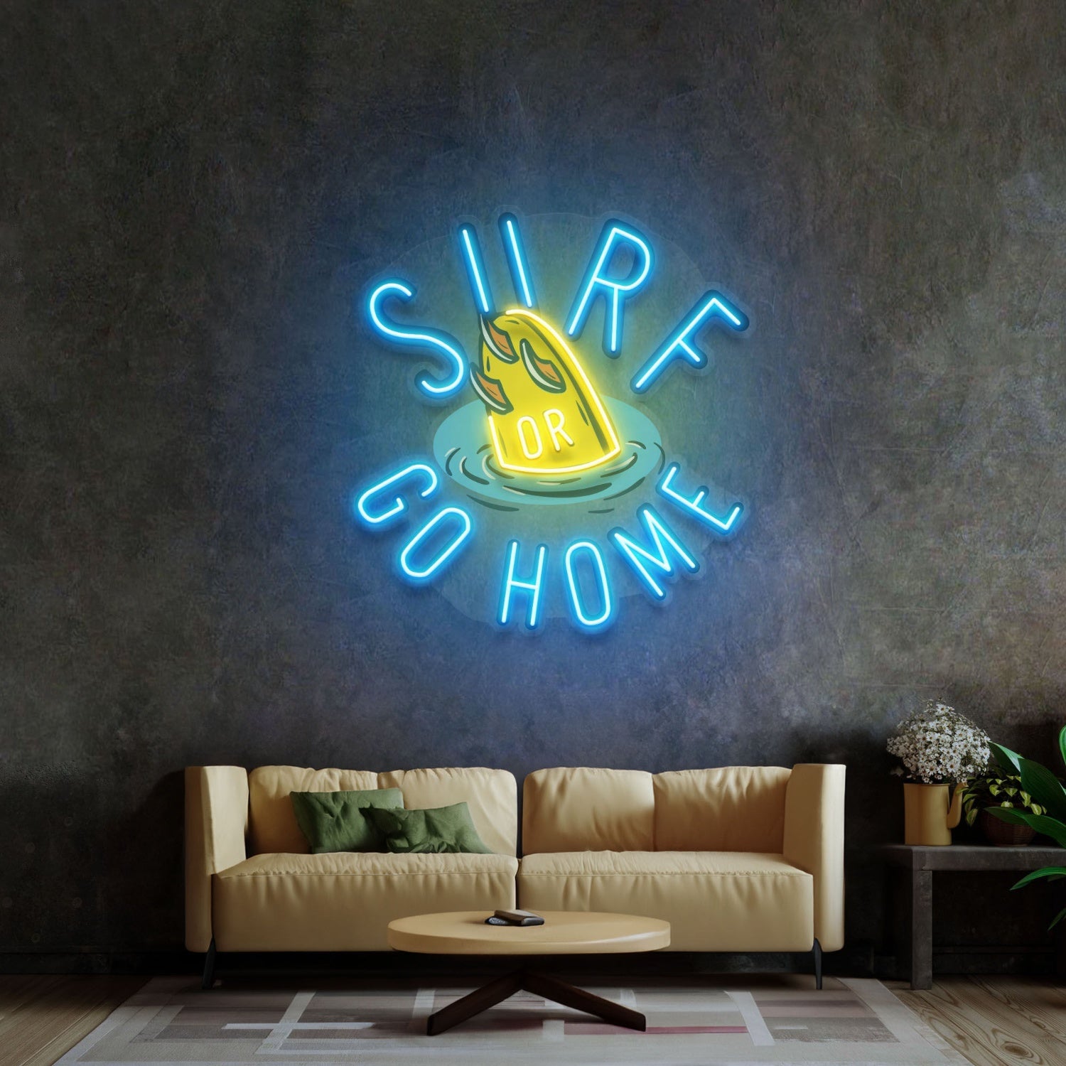 Surf Or Go Home Led Neon Sign Light Pop Art | Shineneon